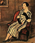 Portrait of Mrs. Suvičová - Black gloves, 1933