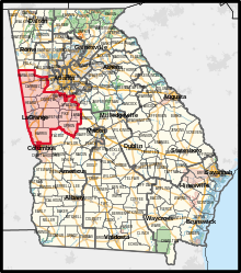 Description de l'image Georgia's 3rd congressional district (since 2023).svg.