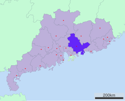 惠州市在廣東省的地理位置