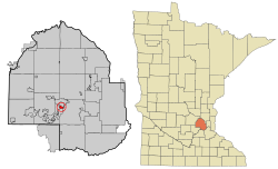 Hennepin County Minnesota Incorporated and Unincorporated areas Woodland Highlighted.svg