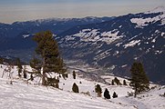 Das Zillertal vom Skigebiet Hochzillertal aus gesehen