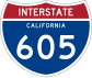 Interstate 605 marker