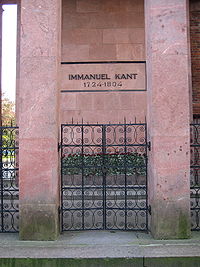 Immanuel Kant's tomb at present day.