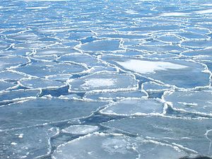Melting ice in Nynäshamn - spring in Sweden