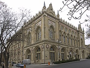 Venetian Gothic in Baku, Azerbaijan Ismailiya Palace from the corner.jpg