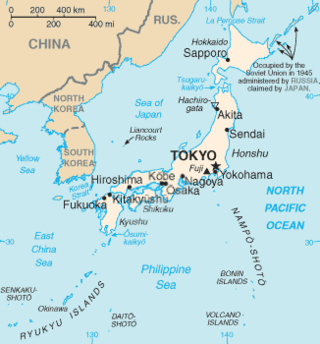 Mapa Japonii