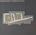 Katarinahospitalet — grunnplan av ruin Foto: Svein Harkestad