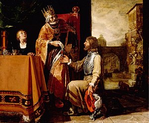 English: King David Handing the Letter to Uria...