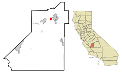 Location in Kings County and the state of کالیفورنیا ایالتی