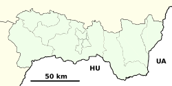 コシツェ県の下位区画図