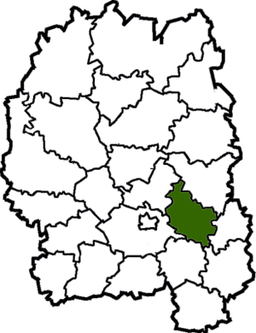 Korostysjivskyj rajons läge i Zjytomyr oblast