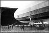 Blimp with the letters L3 close to the hanger