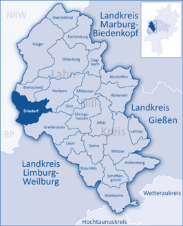 Kaart van Driedorf