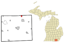 Location of Clinton, Michigan