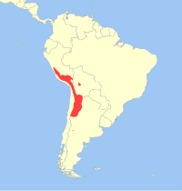 Andinės katės paplitimo arealas