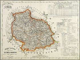 Карта Люблинского воеводства Польского королевства Ю. Кольберга.