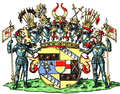 Wappen der Grafen zu Münster-Meinhövel, Freiherren von Schade, Erbmarschalle der Fürstabtei Herford