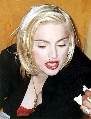 Singer Madonna in September 1990 at the AIDS P...