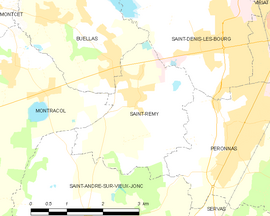 Mapa obce Saint-Rémy