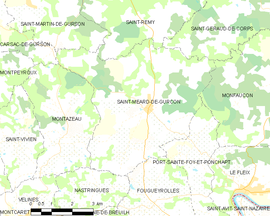 Mapa obce Saint-Méard-de-Gurçon