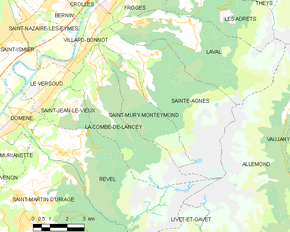 Poziția localității La Combe-de-Lancey