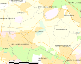 Mapa obce Villepreux