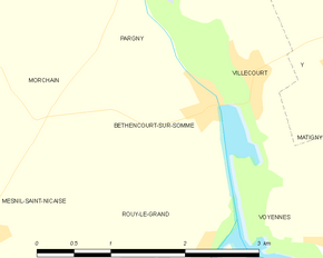 Poziția localității Béthencourt-sur-Somme