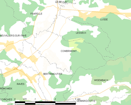 Mapa obce Combrimont