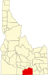 Map of Idaho highlighting Cassia County.svg