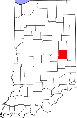 Vị trí quận Henry trong tiểu bang Indiana ở Hoa Kỷ