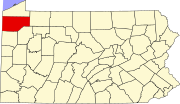 Map of Pennsylvania highlighting Crawford County.svg