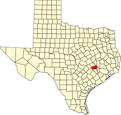 Washington County na mapě Texasu