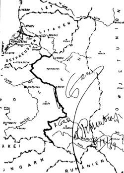 Mapa 2 paktu Ribbentrop-Mołotow