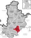 Lage der Gemeinde Marktrodach im Landkreis Kronach