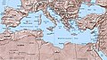 Mediterranean Sea relief.