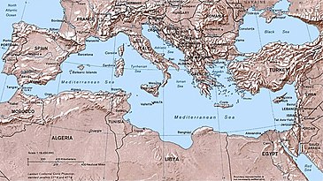 maps mediterranean area