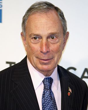 English: Michael Bloomberg attending the premi...