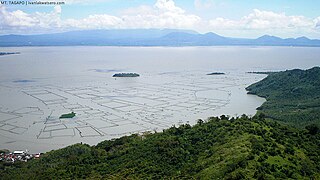 The cloud-covered Mount Banahaw as seen from the top of Mt. Tagapo