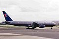 A United Airlines Boeing 777 in 1999. United is currently the largest airline at San Francisco.