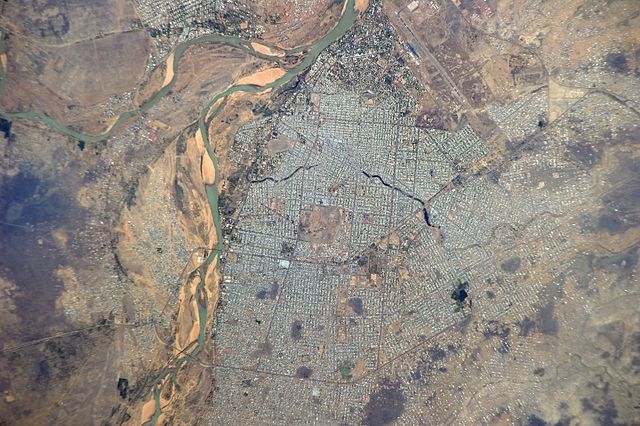 N’Djamena von der ISS aus gesehen