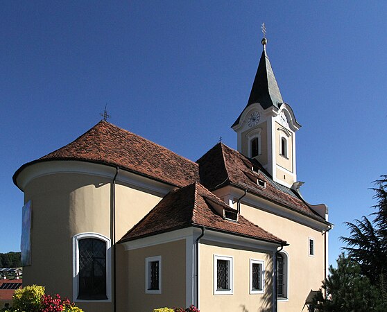 Pfarrkirche Nestelbach Südansicht ⊙47.06160555555615.608719444444