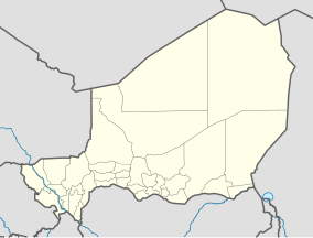 Map showing the location of Réserve totale de faune du Termit Massif