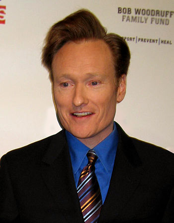 American comedian Conan O'Brien at "Stand...