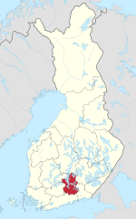 Päijänne Tavastia on a map of Finland