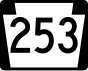 PA Route 253 marker