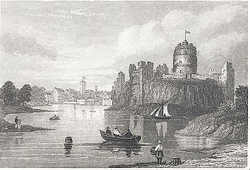 Castell Penfro a'r dre tua 1835