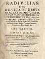 Image 30The title page of Radivilias (1592, Vilnius). The poem celebrating commander Mikalojus Radvila Rudasis (1512–1584) and recounts the famous victory of Lithuanian Armed Forces over Moscow troops (1564). (from Lithuania)