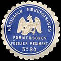 Seal and Mark of the Prussian "Pomeranian Fusiliers Regiment"