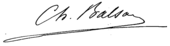 signature de Charles Balsan