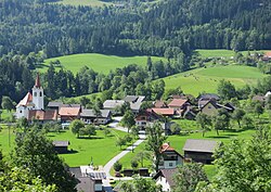 The hamlet of Šmiklavž in Nova Štifta